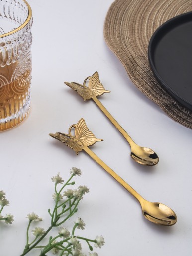 2pcs Butterfly Shaped Spoon