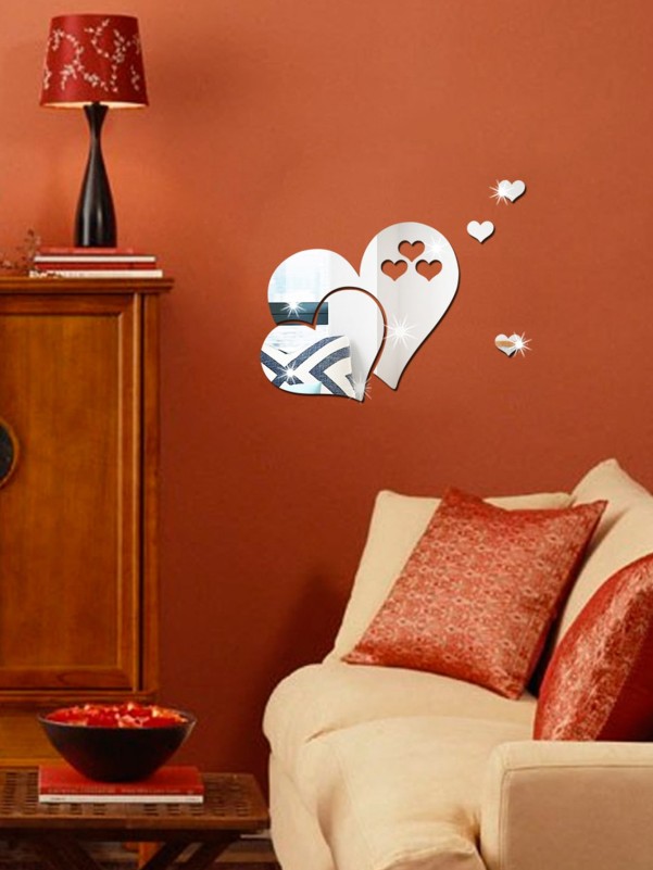 Heart Shaped Mirror Surface Wall Sticker