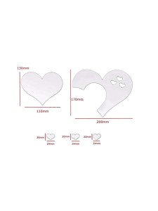 Heart Shaped Mirror Surface Wall Sticker