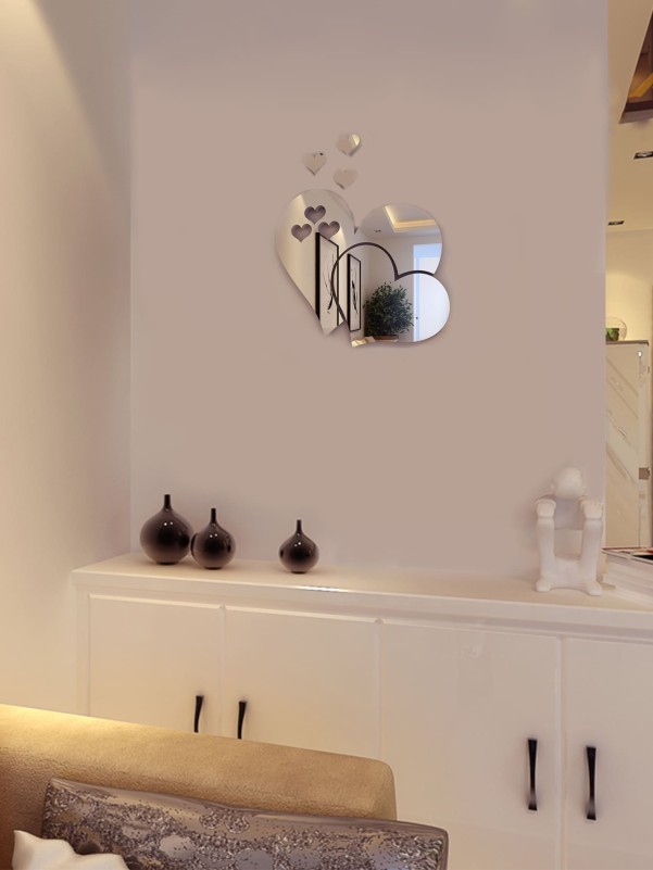 Heart Shaped Mirror Surface Wall Sticker