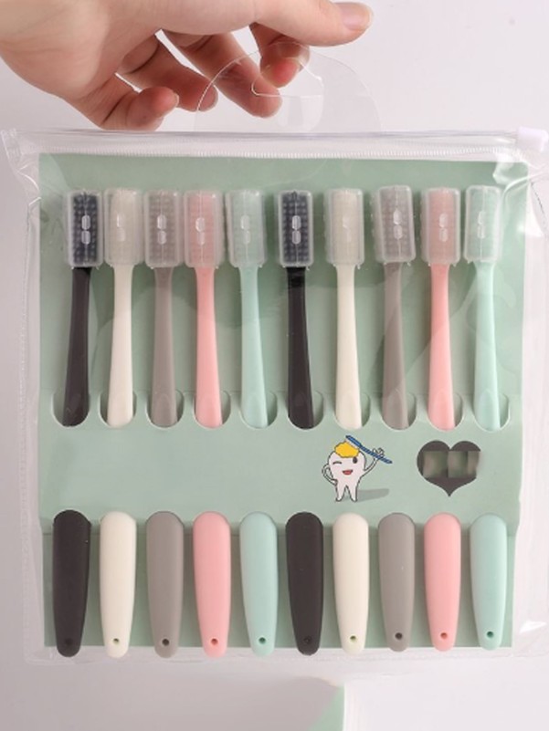 10pcs Random Color Toothbrush