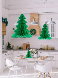 1pc Christmas Tree Shaped Pom Pom Decoration