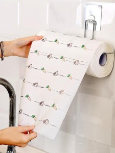 1roll Cartoon Graphic Random Dishwashing Rag