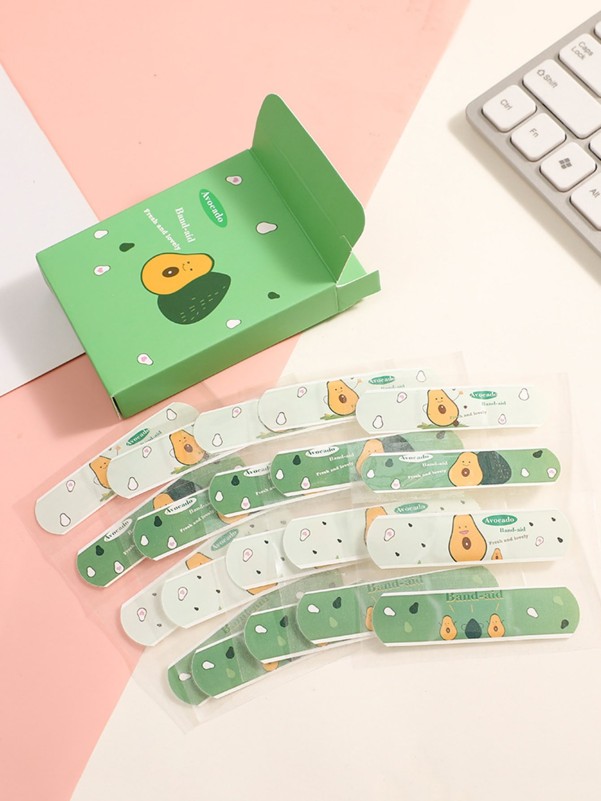 20pcs Cartoon Avocado Print Bandage