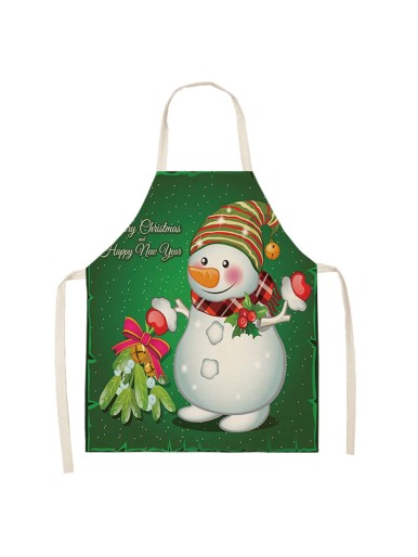 Christmas Snowman Print Apron