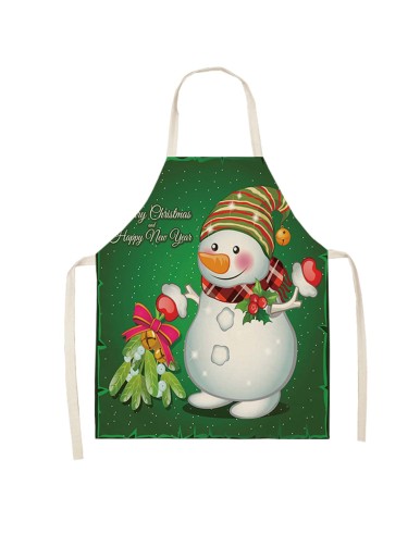 Christmas Snowman Print Apron