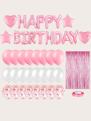 44pcs Birthday Balloon & Tassel Set