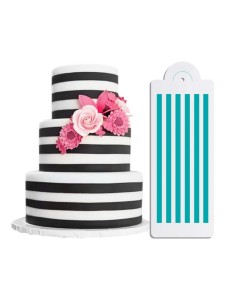 1pc Striped Pattern Cake Decorating Press Stencil