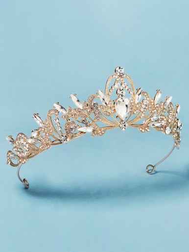 Crown Design Rhinestone Hair Accessory