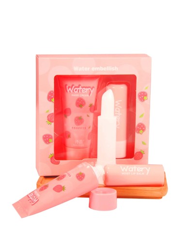 2pcs Hand Cream & Lip Balm Set