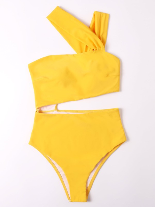 Cut-out Waist One Piece Swimsuit