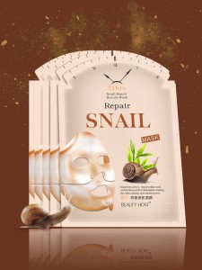 5pcs Snail Repair Facial Sheet