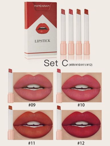 4pcs Matte Velvet Lipstick C