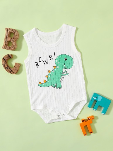 Baby Boy Dinosaur Print Tank Bodysuit