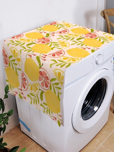 Lemon Print Washing Machine Cover