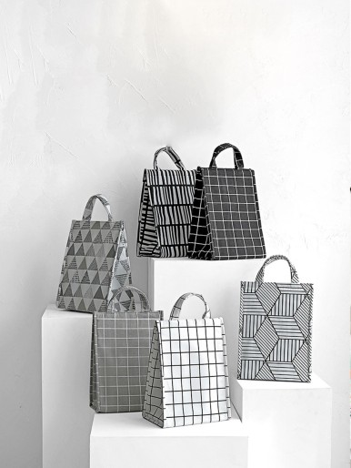 Geometric Pattern Insulation Lunch Bag 1pc