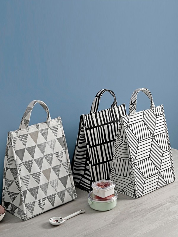 Geometric Pattern Insulation Lunch Bag 1pc