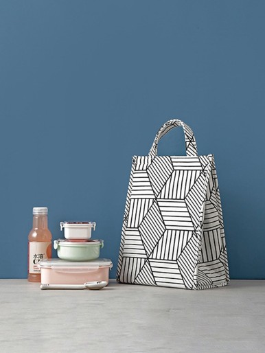 Geometric Pattern Insulation Lunch Bag 1pc