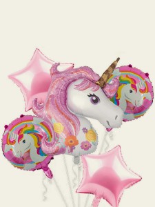 5pcs Unicorn Design Balloon Set