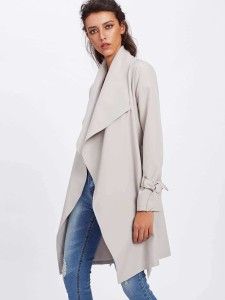 Belted Cuff Wrap Coat