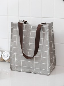 Plaid Pattern Print Lunch Storage Bag