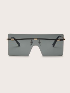 Men Flat Top Shield Sunglasses