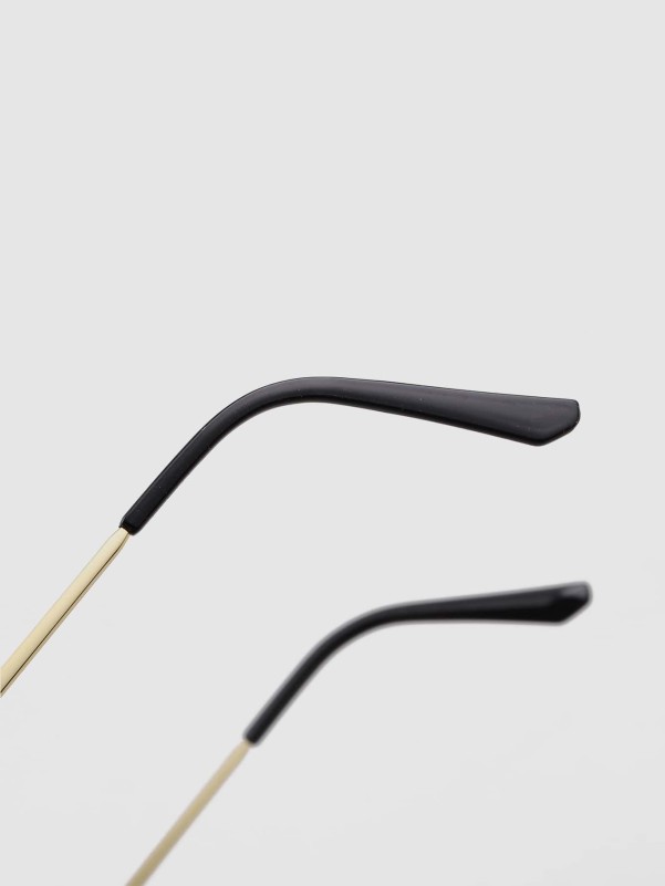 Men Rimless Square Frame Sunglasses