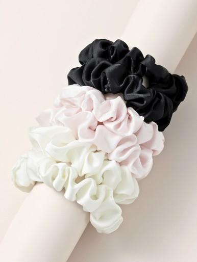 6pcs Simple Solid Scrunchie