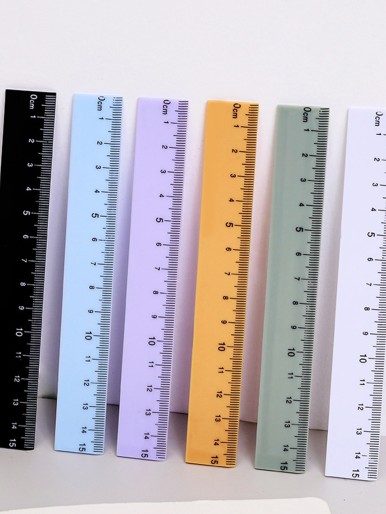 2pcs Random Color Minimalist Ruler