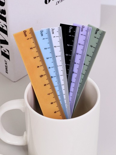 2pcs Random Color Minimalist Ruler