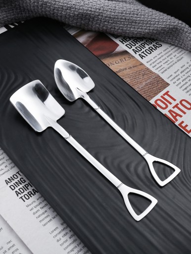 2pcs Metal Desert Spoon