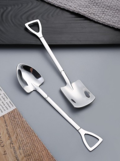 2pcs Metal Desert Spoon