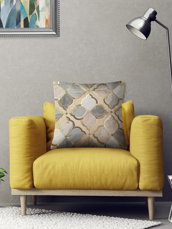 Geometric Pattern Cushion Cover Without Filler