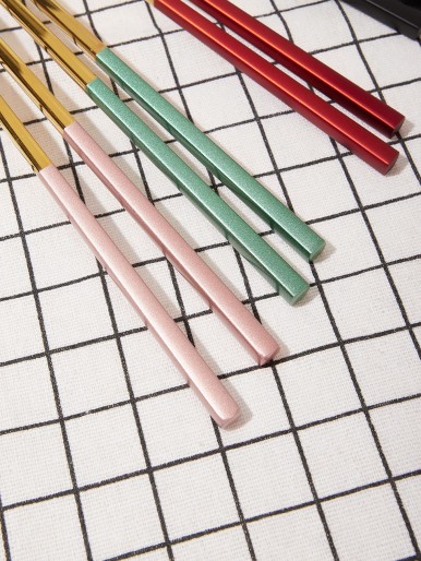 1pair Two Tone Metallic Chopsticks