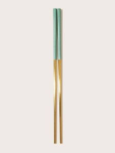 1pair Two Tone Metallic Chopsticks