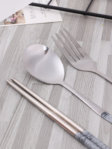 1pc Spoon & 1pc Chopstick & 1pc Fork