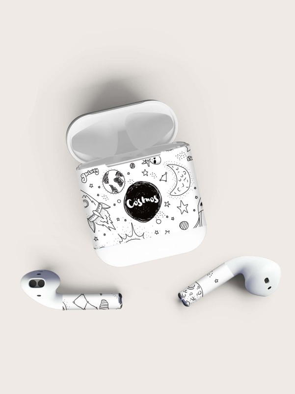 1sheet Cartoon Planet Sticker Compatible With Airpods