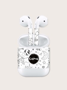 1sheet Cartoon Planet Sticker Compatible With Airpods