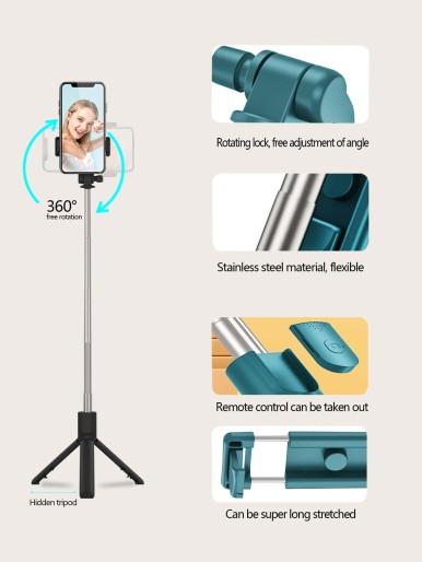 Bluetooth Foldable Selfie Stick Tripod