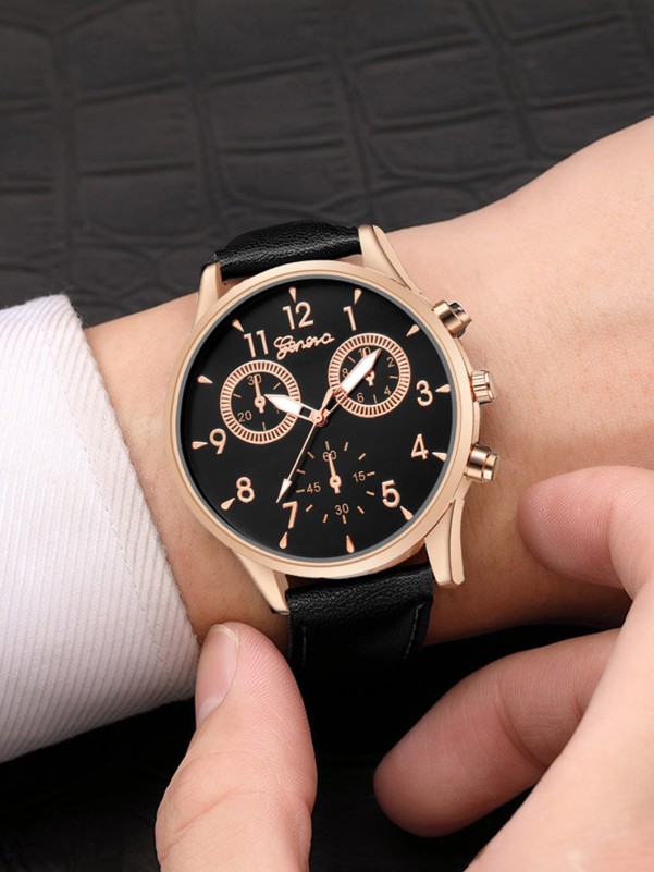 Men Triple Dial Quartz Watch