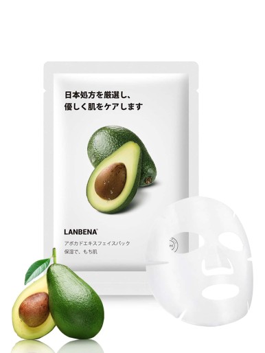 1pc Avocado Essence Moisturizing Facial Sheet