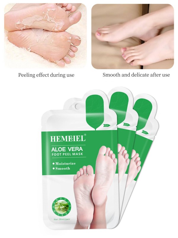 3pairs Aloe Vera Foot Exfoliator