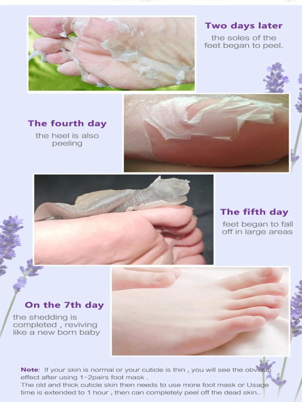 1pair Lavender Collagen Foot Exfoliator