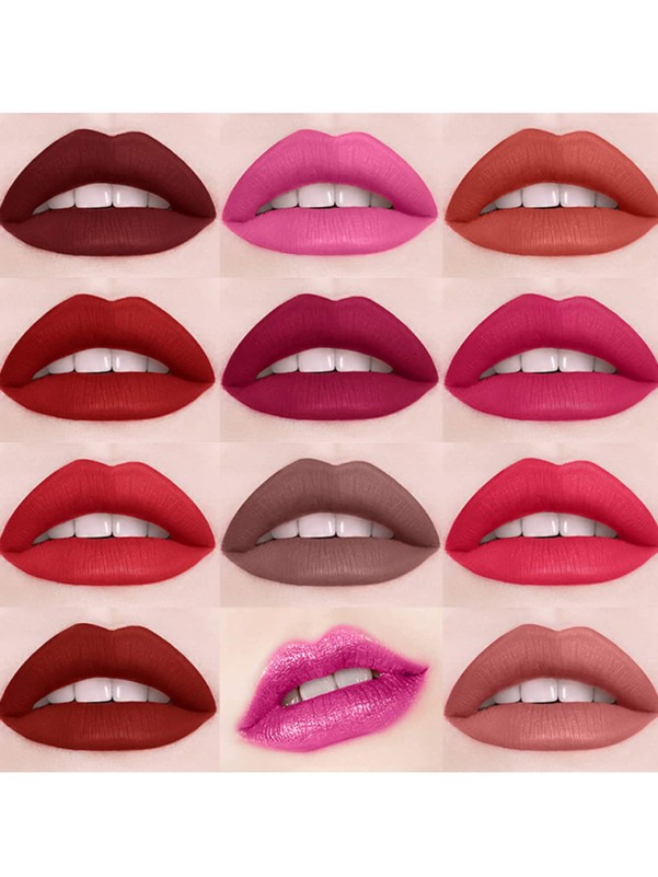 12pcs Velvet Matte Lip Glaze