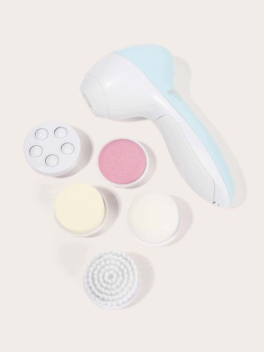 Multifunction Electronic Facial Cleansing Brush Set 6pack