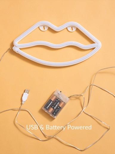 Lip Shaped Neon Light