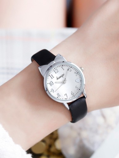 1pc Kids Heart Pattern Quartz Watch