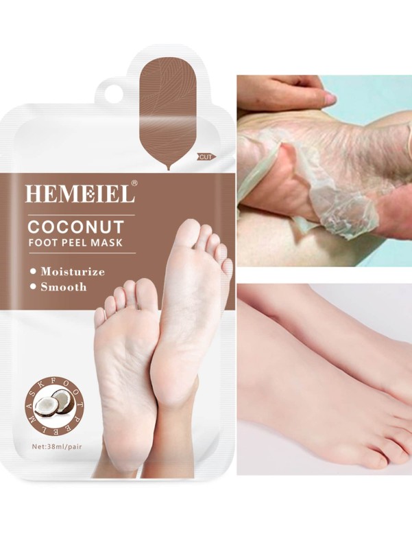 1pair Coconut Moisturizing Foot Exfoliator