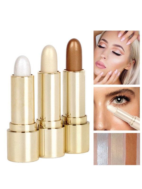 3pcs Metallic Highlighter Stick