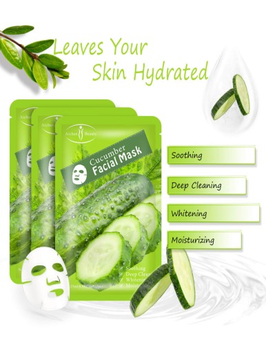 10pcs Cucumber Facial Sheet